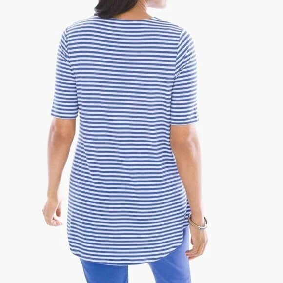 CHICO'S Isla Capri Peek-A-Boo Cutout Top - Size Medium - Picture 10 of 10